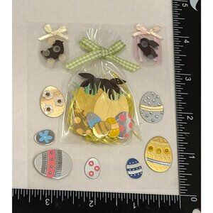 JOLEES BOUTIQUE SP-JB-055 CHOCOLATE BUNNIES STICKER COLLAGE EMBELLISHMENT EASTER